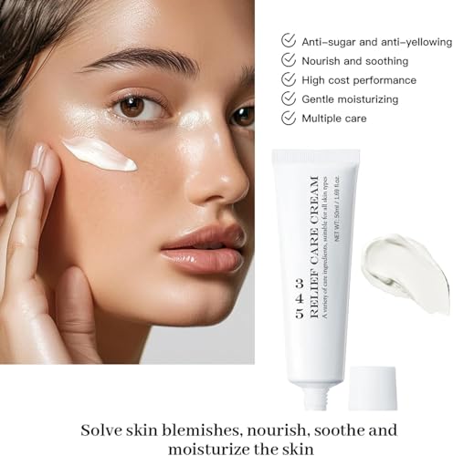 Hydrating Facial Moisturizer Cream for Dry & Sensitive Skin - Daily Soothing & Non-Greasy Formula