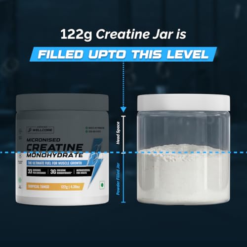 Wellcore Pure Micronised Creatine Monohydrate - Tropical Tango | 33 Servings | Rapid Absorption | Muscle Strength & Power