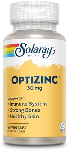 Solaray OptiZinc 30mg - 60 Vegetarian Capsules for Immune Support