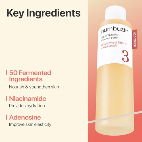 numbuzin No.3 Super Glowing Essence Toner – Radiant, Hydrating Korean Skincare Essence for Luminous, Smooth Skin