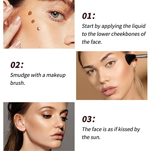 Liquid Bronzer Stick - Long Lasting Matte Bronze Beauty Wand for Face Contouring (Light Golden)