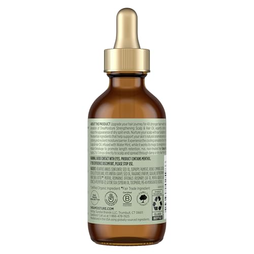SheaMoisture Strengthening Scalp & Hair Oil - Nourish & Revitalize Hair - 2 Fl Oz (59 ml)