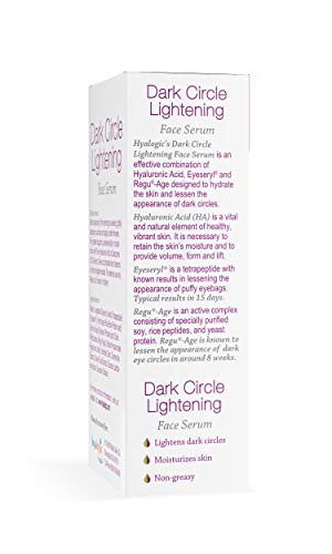 Hyalogic Dark Circle Lightening Face Serum - Hyaluronic Acid, Eveseryl & Regu-Age, 1oz
