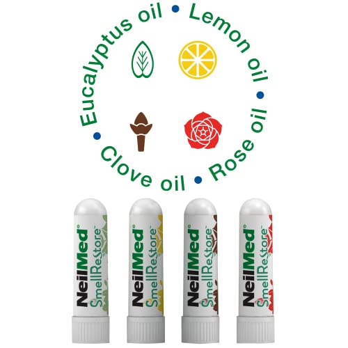 NeilMed Smell Restore All-Natural Smell Training Kit with 4 Essential Oil Inhalers