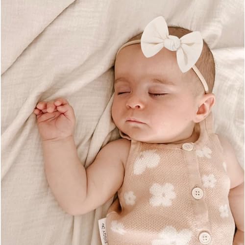 4-Pack Cute Bow Headbands for Baby Girls - Soft Elastic Hair Bands for Newborns & Toddlers