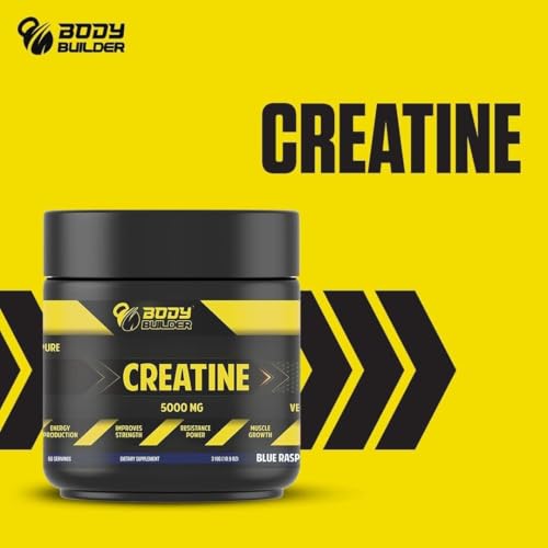 Body Builder Creatine Monohydrate - 300g Unflavored for Muscle Growth & Strength