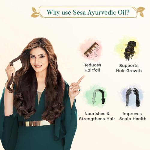 Sesa Ayurvedic Hair Oil - 5000 Year Old Kshir Pak Vidhi with Bhringraj & 17 Rare Herbs - 200ml
