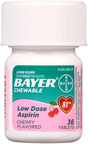 Bayer Aspirin Regimen - Low Dose Chewable Pain Reliever (36 Tablets)