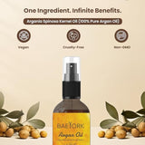 Moroccan Argan Oil 100mL (3.4 Fl. Oz.) – 100% Pure Cold-Pressed Natural Oil for Hair, Skin & Face | Moisturizer for Dry Hair, Scalp & Body | Chemical-Free, Vegan & Cruelty-Free