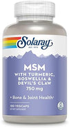 Solaray Msm Supplement 180 Count 750mg Per Serving