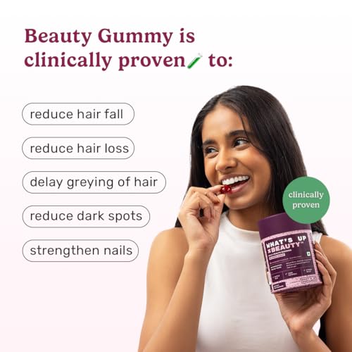 What's Up Wellness Beauty Hair Gummies - No Added Sugar Hair, Skin & Nail Support