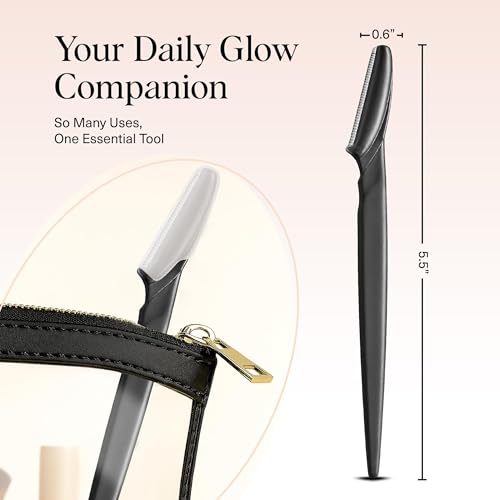 Kitsch Pro Dermaplaning Tool Set - 12 Pack Facial Hair Removal Razors for Women