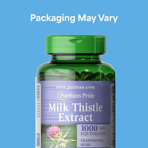 Puritan's Pride Milk Thistle Extract - 180 Tablets - Liver Detox Support