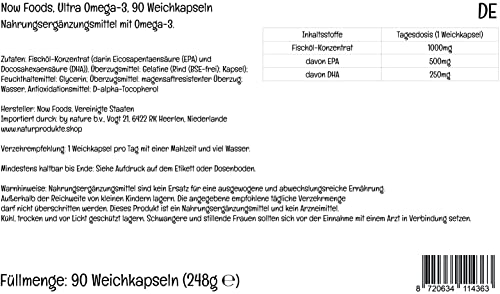 NOW Foods Ultra Omega-3 (EPA & DHA) - 90 Capsules, Gluten-Free