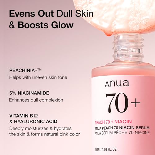 ANUA Peach 70 Niacinamide Serum 30ml – Lightweight Hydration for Dry Skin