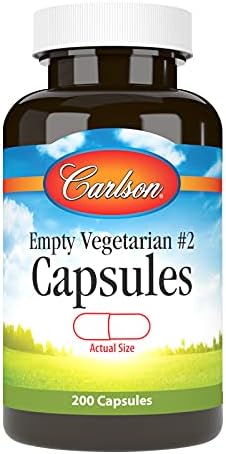 Carlson Labs Empty Vegetarian #2 Capsules - 200 Count