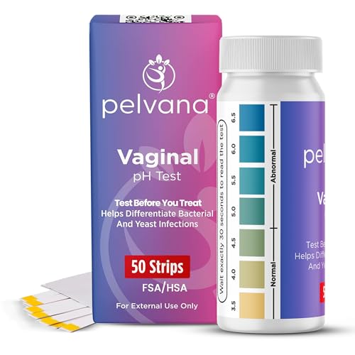 Pelvana pH Test Strips for Women - Monitor Intimate Health, 50 Count