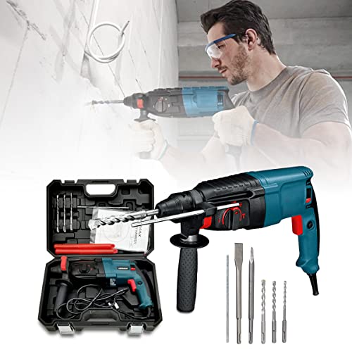 H.d.max 800W 220V Rotary Hammer Drill with 5 Pcs Drill & Chisel Set