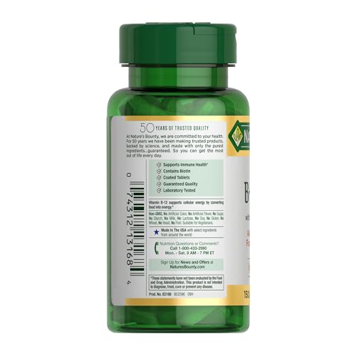 Nature's Bounty Super B-Complex with Folic Acid & Vitamin C - 150 Tablets