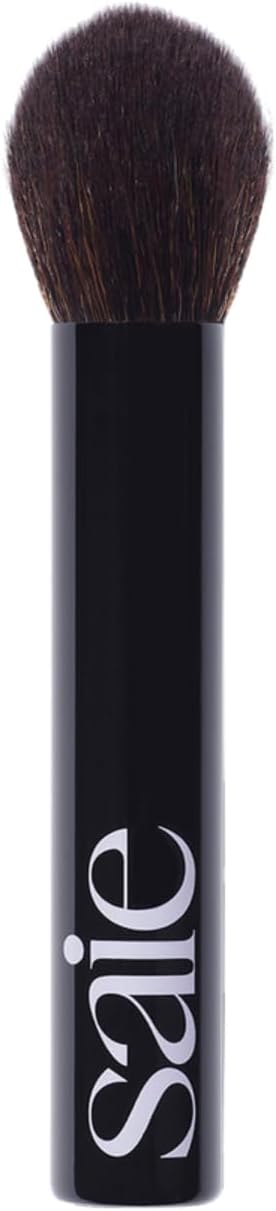 Saie Powder Blush Brush - Fluffy, Tapered Powder Brush for Seamless Application