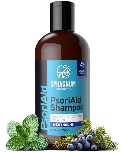 2025 Psoriasis Shampoo with Salicylic Acid - Natural Peat & Menthol Formula for Itchy, Flaky Scalp - 250 ml