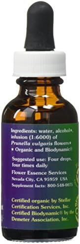 Flower Essence Services FES Quintessentials Self-Heal Supplement - 1 Ounce Dropper