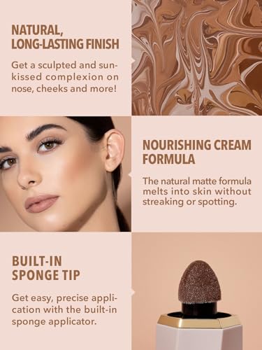 SHEGLAM Sun Sculpt Cool Toned Liquid Contour Stick - Long Lasting Cream Bronzer (Golden Sun)