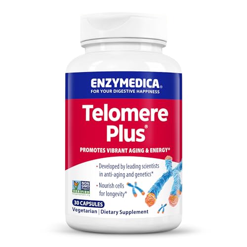 Enzymedica Telomere Plus - Cellular Health & Longevity Support, 30 Capsules