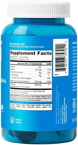 Goli Ashwagandha & Vitamin D Gummy - 60 Coun