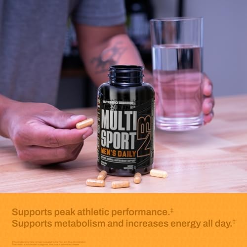 NutraBio Men's Multi Sport Formula: Fuel Your Performance (120 V-Caps)