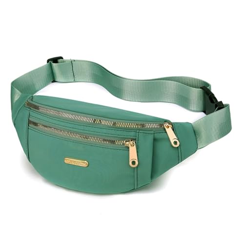 Adjustable Waterproof Fanny Pack for Sports & Travel - Green Crossbody Bag