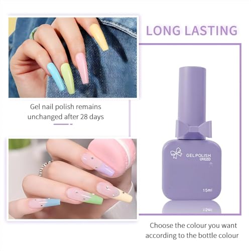 Modelones 9-Piece 15ml Gel Polish Set | 3D Enamel Colors for DIY Manicure