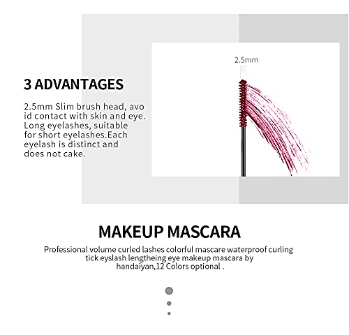 GBUFIYSN Colored Mascara - Green, Volumizing & Lengthening, 1 Count
