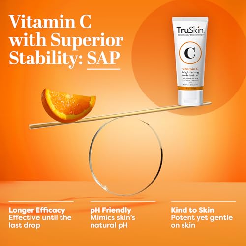 TruSkin Vitamin C Face Moisturizer, Brightening Anti-Aging Cream with Vitamin B5, E, Organic Aloe, 2 fl oz