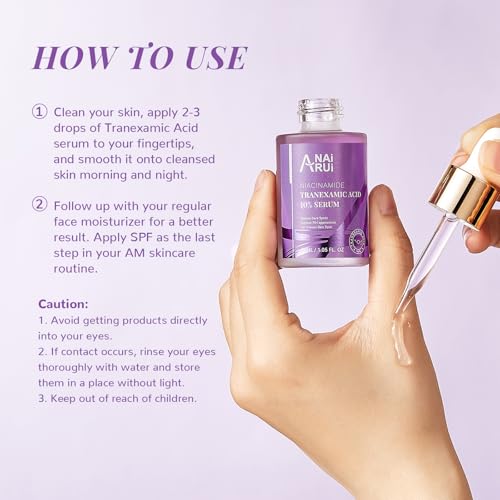 ANAiRUi 10% Tranexamic Acid Serum - Hyperpigmentation Treatment with Tranexamic Acid, Niacinamide & Hyaluronic Acid, 30ml