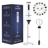MF05 Rechargeable Handheld Milk Frother & Foam Maker with Stainless Whisk