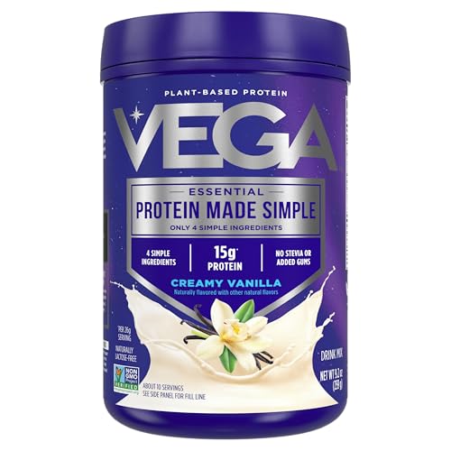 Vega Protein Powder Vanilla - 9.2oz Portable Plant-Based Nutrition