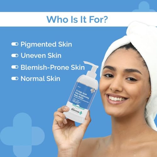 The Derma Co. 1% Kojic Acid Daily Brightening Body Wash with Alpha-Arbutin & Pentavitin – 250ml