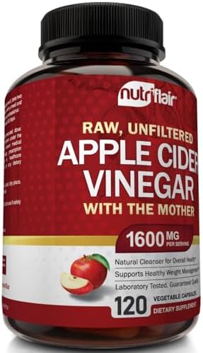 Apple Cider Vinegar Capsules with The Mother - 120 Vegan ACV Pills - Best Supplement for Healthy Weight Loss, Diet, Keto, Digestion, Detox, Immune - Powerful Cleanser & Appetite Suppressant Non-GMO