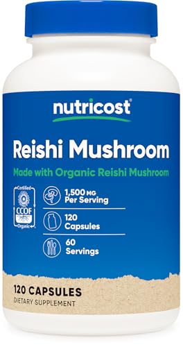 Nutricost Organic Reishi Mushroom Capsules 1500mg - 60 Servings
