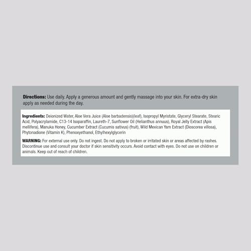 Piping Rock Manuka Honey & Royal Jelly Cream 4oz - Luxurious Face & Skin Moisturizer