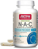 Jarrow Formulas N-Acetyl-L-Cysteine (NAC) 500mg - 100 Capsules - Antioxidant & Liver Support