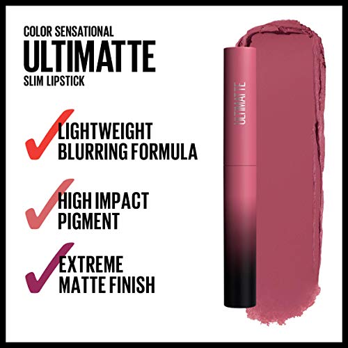 Maybelline Color Sensational Ultimatte Slim Matte Lipstick - More Mauve, Purple Mauve Pink