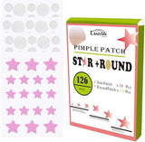 X spring Acne Patch - 126 Count Star-Shaped Hydrocolloid Patches for Face & Body