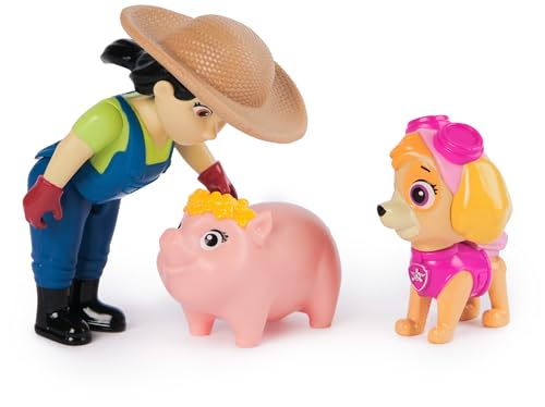 Paw Patrol Hero Pups Action Figure Set - Skye, Farmer Yumi, and Piggy