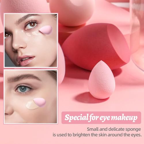 11-Piece Multi-Colored Makeup Sponge Set - Soft Beauty Blending Sponges for Liquid, Powder & Cream Foundation