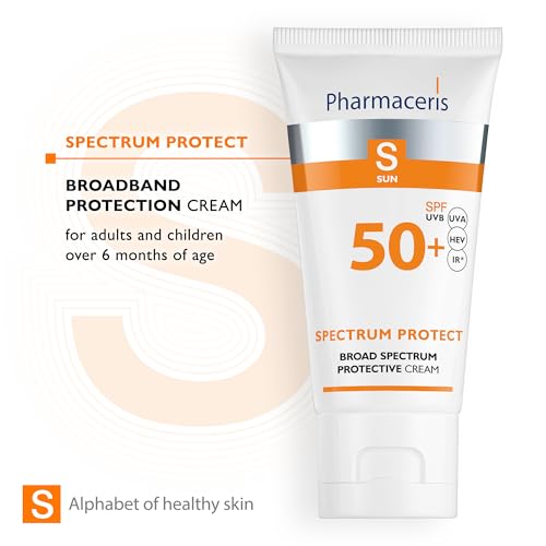 Pharmaceris S SPF 50+ Sunscreen Cream Bundle – Water-Resistant, Broad Spectrum UVA/UVB Protection, Fragrance-Free, Safe for Sensitive Skin (2 x 50ml)