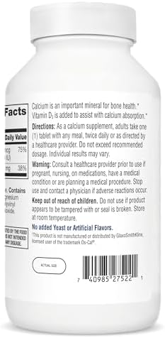21st Century Calcium 500mg + Vitamin D3 - 400 Tablets