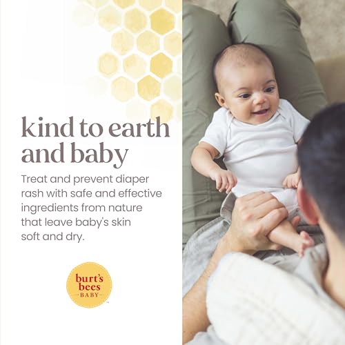 Burt's Bees Baby Diaper Rash Ointment - Maximum Strength 40% Zinc Oxide 3 oz Pack of 2