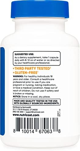 Nutricost Beta Glucan: Immune Support with 1,3D Glucan (60 Capsules)